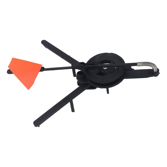 M Buder Winter Ice Fishing Flag Marker Triangular Structure Fixed Tip Up Pole Indicator