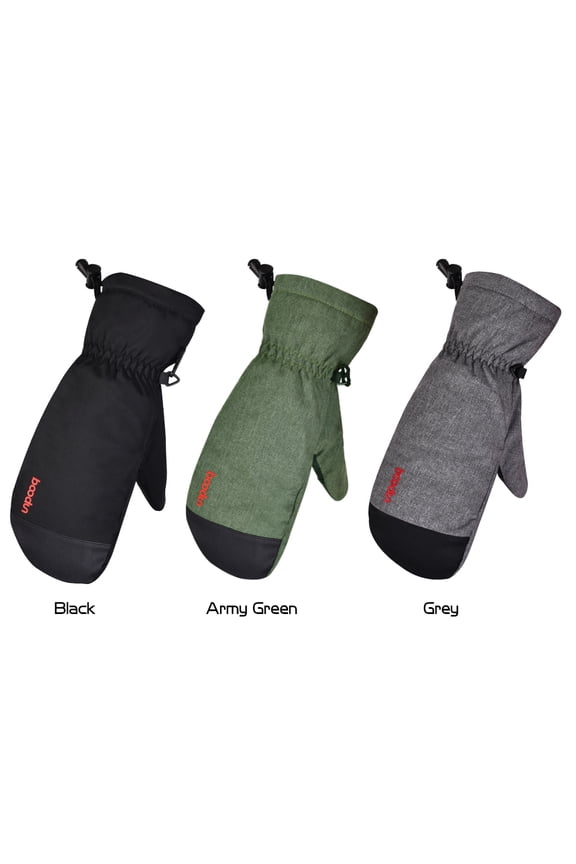 Winter Warm Gloves Windproof Water-resistant Snow Gloves Mittens for Outdoor Cycle Skiing Running Gray M (16.5 inches / 42.0 cm)