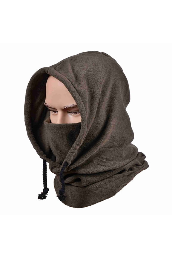 Winter Warm Polar Fleece Balaclava Cap Face Cover Neck Warmer for Cycling Skiing Motorcycling, Windproof Tactical Hood Helmet Liner, Army Green (10 inches / 25.4 cm)
