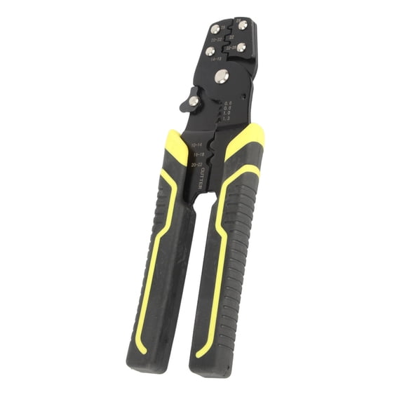 M Buder Wire Cutters Electrical Multifunction Adjustable DIY Handcraft Carbon Steel Crimpers for Wire Stripping Cutting Yellow Professional Hand Tool - 9.45 inches / 24 cm