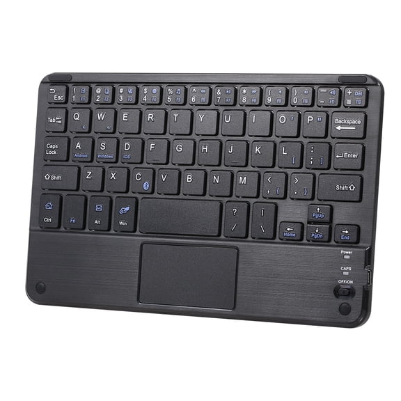 M Buder Wireless Bluetooth 3.0 Keyboard 59 Keys Ultra-slim Mini Keyboard with Touch Pad for Android Windows iOS System Black (7.91 inches / 20.1 cm)