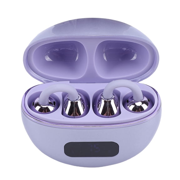 M Buder Wireless Bluetooth Earbuds LED Digital Display HiFi Touch Control Ear Buds with Noise Canceling Mics for Cycling Running Exercise Daily Workout Travel Use, Violet Edition[cite: 1]