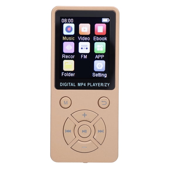 M Buder Wireless Bluetooth MP3 Music Player 1.8 Inch Screen Hi-Fi Sound Portable Audio Player for Running Walking 5-Hour Playback Supports up to 64GB Micro SD Gold 6.69 inches / 17.00 cm
