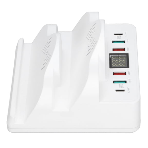 M Buder Wireless Charging Hub USB Charging Station Dock QC3.0 PD Fast Charge Display EU Plug