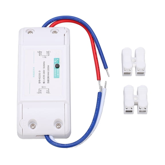 M Buder Wireless Light Switch Kit 433Mhz RF Remote Control Wall Button System for Home Improvement, 90-260V 1000W, Includes 2 Switch Panels and 3 Remote Controls, No Wiring Required, White