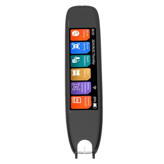 M Buder Wireless Reading Pen 3.7 Inch Touch Screen Language Translator Pen 142 Online Languages Digital Pen Reader Portable WiFi Scan Scanner for Business Travel Black