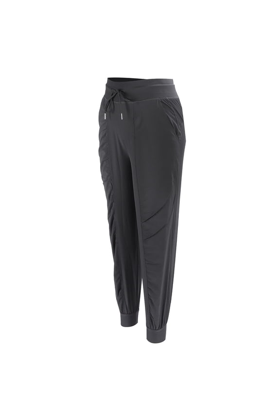 Women Sports Fitness Joggers Polyester Loose Casual Sweatpants with Pockets for Running (Gray) XL