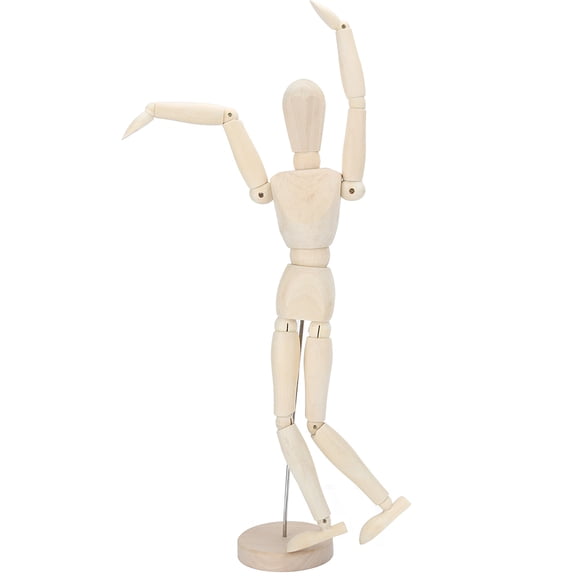 M Buder Wooden Manikin Artist Sketching Drawing Painting Model Flexible Solid Wood Joint Doll 16 inches / 40.6 cm for Art Studios Photography Props Table Toys & Animation Decorations