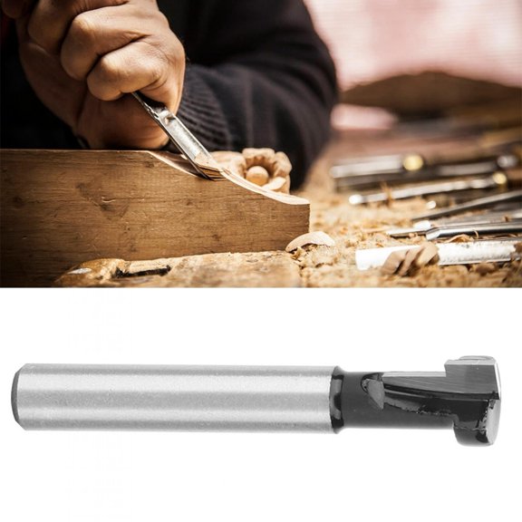 M Buder Woodworking Milling Cutter 1/4 Shank Hard Alloy 6 x 5/16 Keyhole Knife Cutter Bit for Hand Power Tools Professional Grade Router Bit Multi-Purpose Use 1.8 inches / 46 mm Long