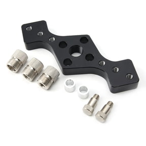 M Buder Woodworking Straight Hole Punch Locator, Black Aluminum Alloy Drill Guide Positioner Tool, 6/8/10mm (0.2/0.3/0.4 in) Doweling Jig Kit for Carpentry