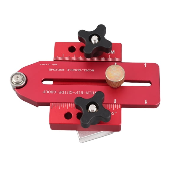 M Buder Woodworking Table Saw Jig Aluminum Alloy Router Table Band Saw Jig Guide for Repeat Narrow Strip Cuts 4.9 x 3.1 inches / 12.5 x 8 cm Adjustable Chute Positioner