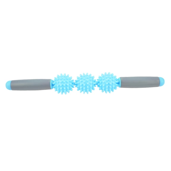 M Buder Yoga Stick Muscle Roller Stick Cellulite Spiky Ball for Back Arms Shoulder Leg - Blue
