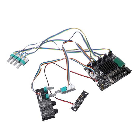M Buder ZK-MT21S Bluetooth Amplifier Module 2.1 Channel Audio Board 50W+50W Left Right 100W Subwoofer Treble Bass Control Under 110V Copper PCB (3 x 3.5 inches / 75 x 90 mm)