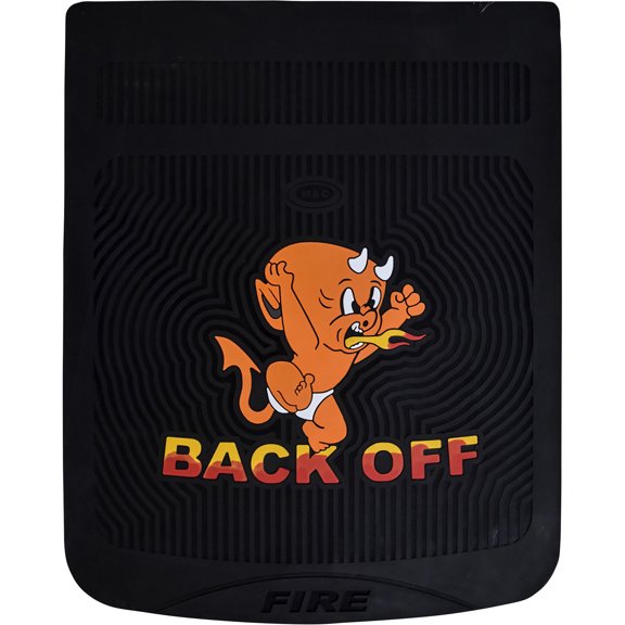 M&C Back Off Devil Semi-Truck Mud Flaps, 24in.W x 30in.H, Pair, Model# 101109