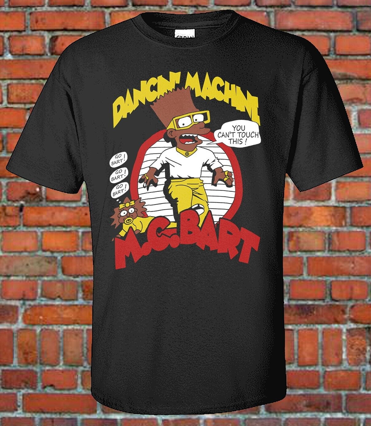 M.C. Bart MC Hammer 90s Style Graphic Bootleg Tee Recreated