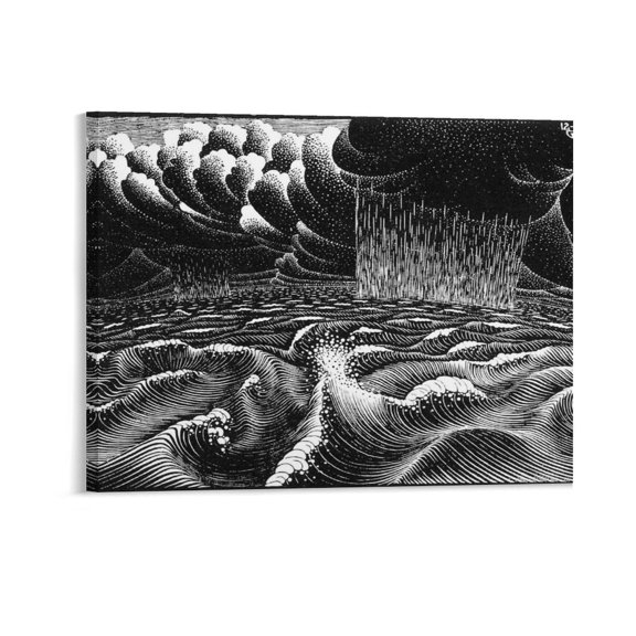 M.C. Escher 2nd Day of The Creation Wall Art Poster Art Poster Canvas Painting Decor Wall Print Photo Gifts Home Modern Decorative Posters 08x10inch(20x25cm)