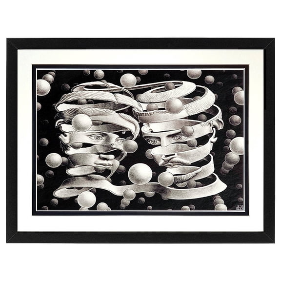 M.C. Escher Art Print Bond of Union Custom Framed Many Sizes