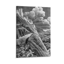 M.C. Escher Early Works Wall Art Poster Artworks Canvas Poster Room Aesthetic Wall Art Prints Home Modern Decor Gifts 12x18inch(30x45cm)