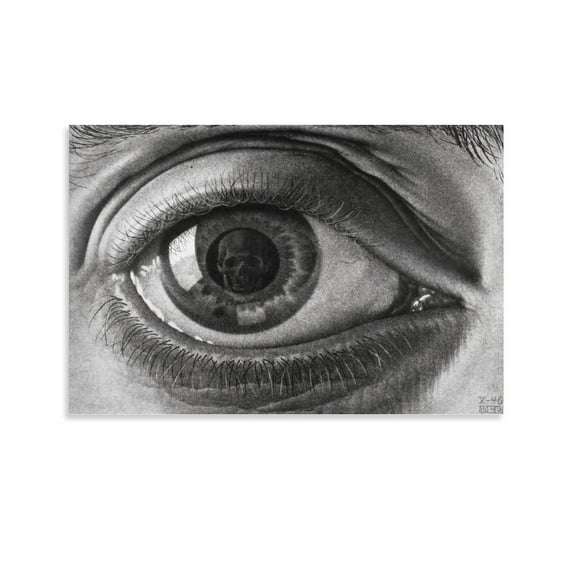 M.C. Escher Eye Wall Art Poster Canvas Wall Art Prints Poster Gifts Photo Picture Painting Posters Room Decor Home Decorative 16x24inch(40x60cm)