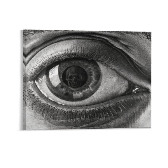 M.C. Escher Eye Wall Art Poster Picture Print Wall Art Poster Painting Canvas Posters Artworks Gift Room Aesthetic 08x10inch(20x25cm)