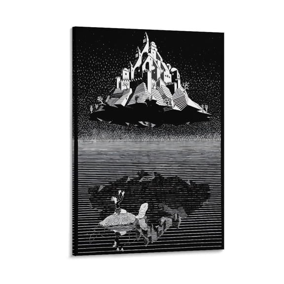 M.C. Escher in The Air Wall Art Poster Posters Wall Art Painting Canvas Gift Living Room Prints Bedroom Decor Poster Artworks 16x24inch(40x60cm)