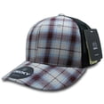 thumbnail image 1 of Decky 6018 6 Panel Mid Profile Structured Plaid Trucker Hat-205/Black, 1 of 1