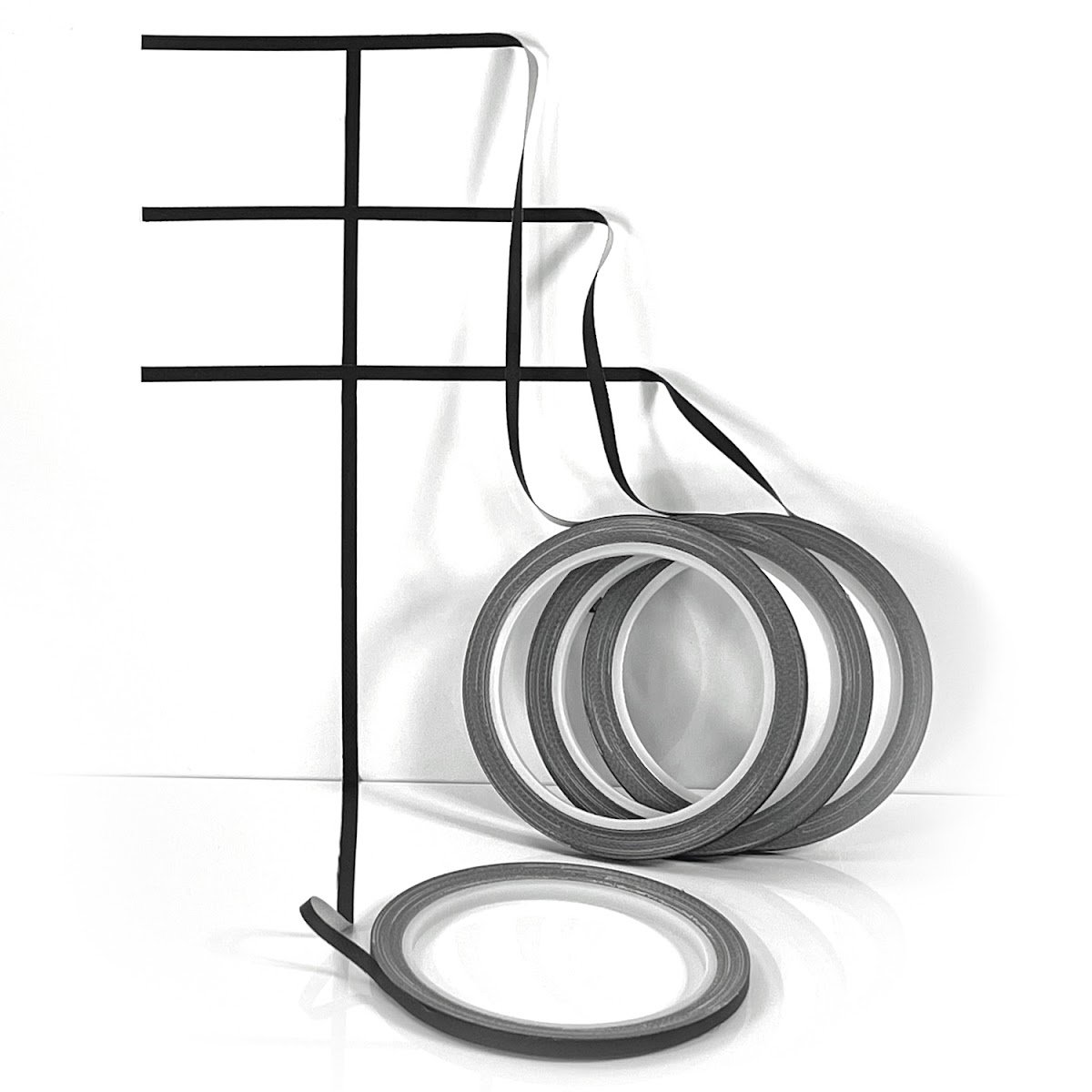 M.C. Squares Whiteboard Guideline Tape 4Pack 120 feet of Premium, Thin Cloth Tape for Lines