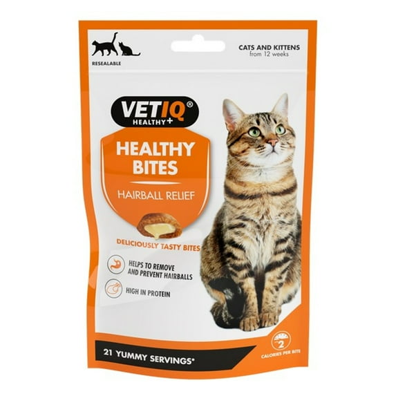 M & C VetIQ Healthy Bites Hairball Remedy Cat Treats 65g Case of 8