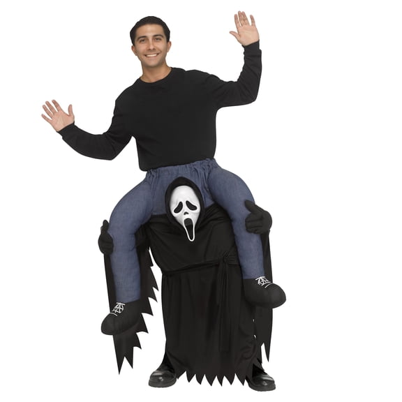 Carry Me Ghostface Halloween Costume for Adults, Adult Size XS-XL (26-42), by Fun World