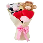 Medium Cow Bouquet Plush, White, 13", Valentine's Day by Way To Celebrate