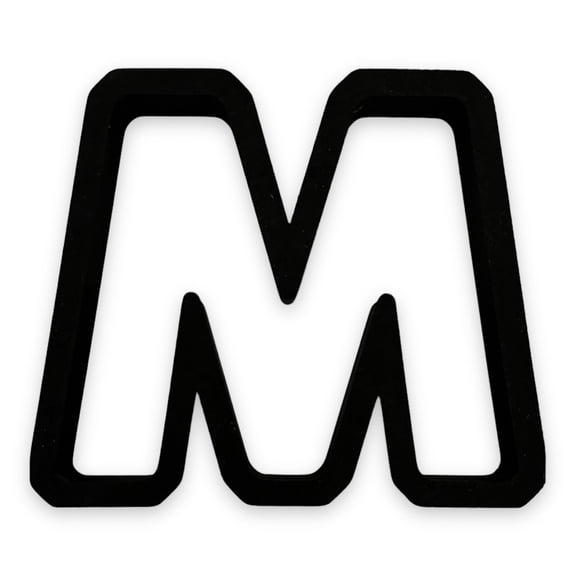 M Capital Block Letter Cookie Cutter with Easy Push Design (3.5 inch)