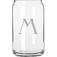thumbnail image 1 of M Celtic Monogrammed Etched 16oz Libbey Can Glass, 1 of 1