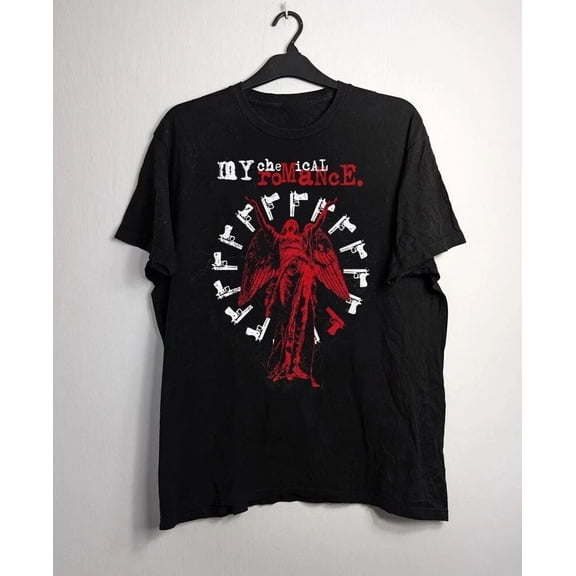 M! Ch3m!c@l R0m@nc3 Black Cotton Rock Band Tee for Fans