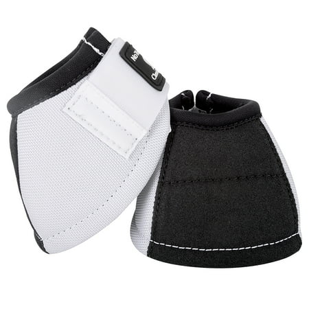 M Classic Equine Western Horse Kevlar No Turn Bell Boots Pair White