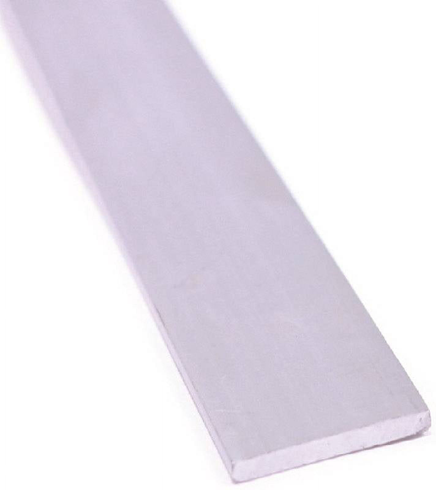 M-D 61051 Flat Bar, 1 in W, 72 in L, 1/8 in Thick, Aluminum, Mill, 6063 Grade