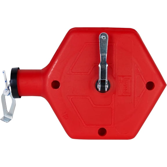 M-D Building Products 00760 ABS Tuff Line Contractor Chalk Reel, Durable and Reliable Chalk Line for Precision Marking, Ideal for Construction & Carpentry Projects (0.06 in. x 100 ft, Red)