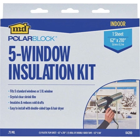 M-D Building Products 04200 Clear Indoor Window Film Insulator Kit price history and forecast - M-D Building Products 04200