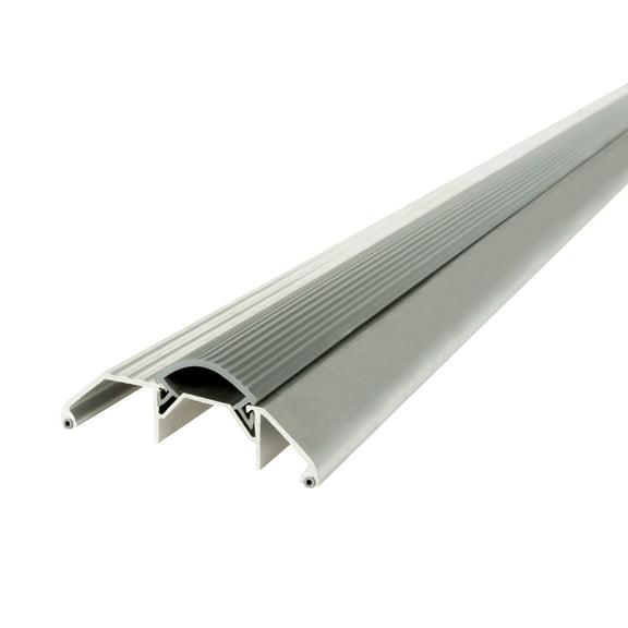 M-D Building Products 08003 3-3/4 in. x 1-1/8 in. x 32 in. Silver Aluminum and Vinyl Heavy-Duty High-Profile Threshold