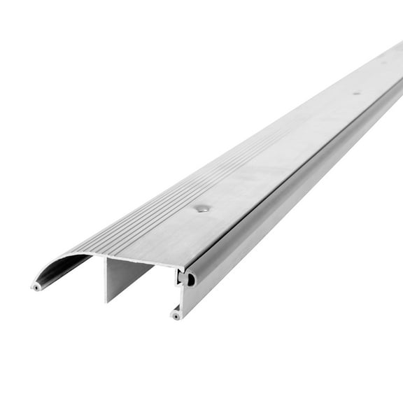 M-D Building Products 08631 3-3/8 in. x 1 in. x 36 in. Silver Aluminum and Vinyl High-Profile Outswing Door Threshold