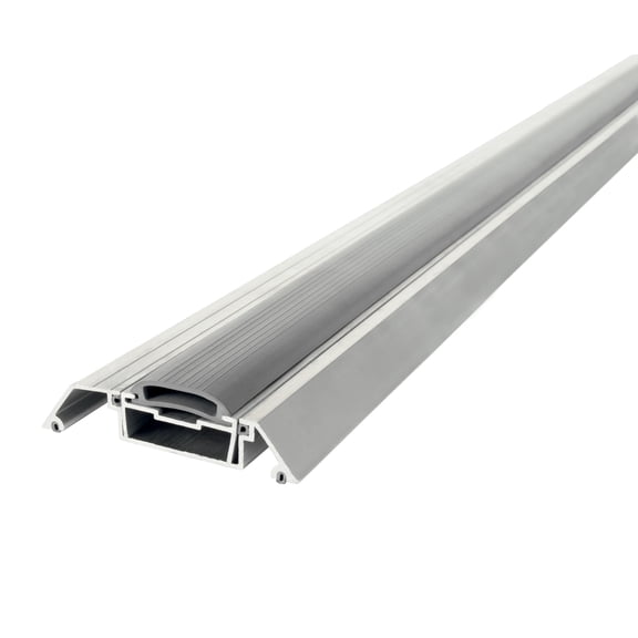M-D Building Products 08664 3-1/2 in. x 3/4 in. x 36 in. Silver Adjustable Aluminum Low-profile Threshold with Vinyl Seal
