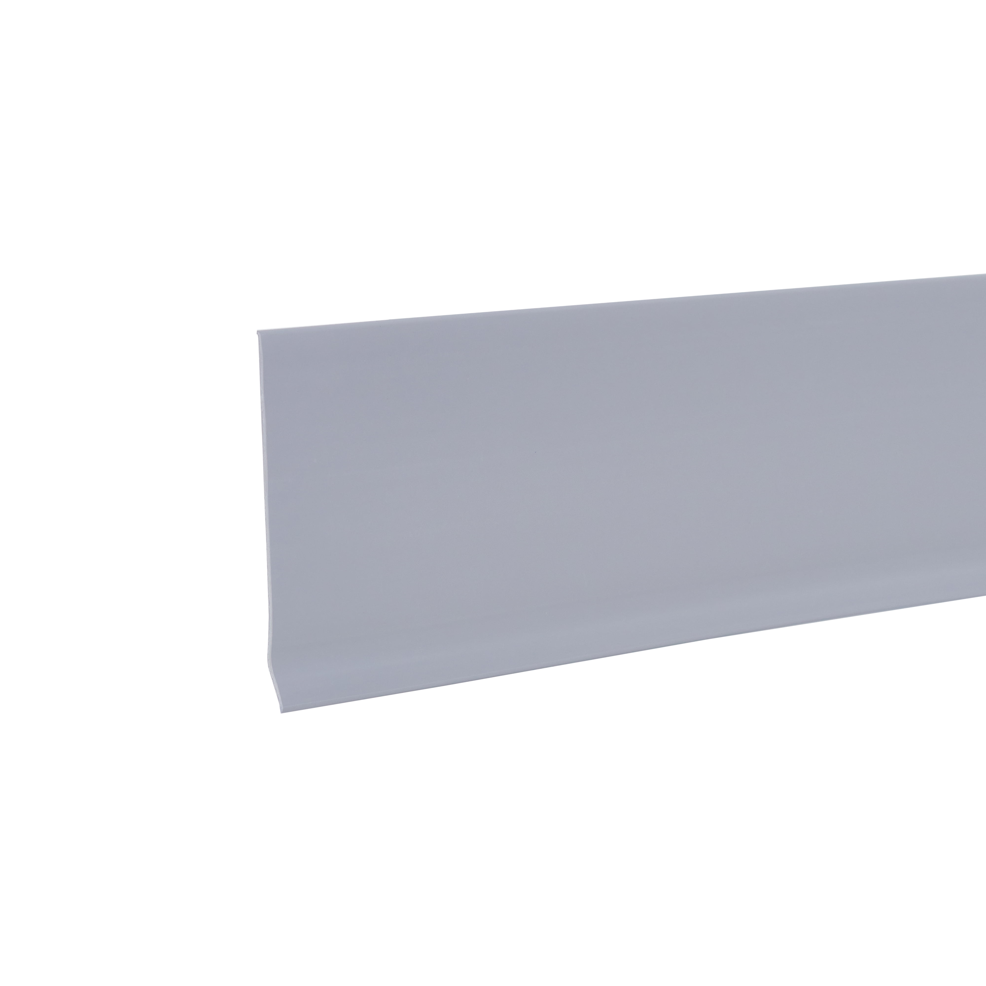 Silver Gray 4-Inch Vinyl Dryback Wall Base Roll