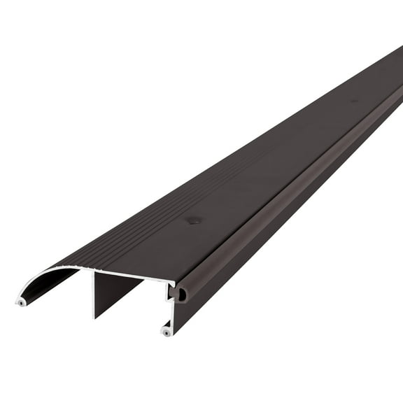 M-D Building Products 10322 3-3/8 in. x 1 in. x 36 in. Bronze Aluminum and Vinyl High-Profile Outswing Door Threshold