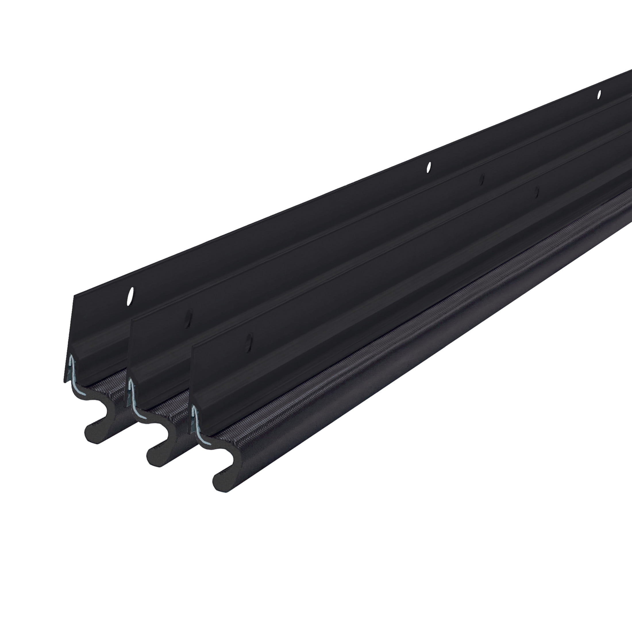 M-D Building Products 11828 Black Aluminum and Vinyl-coated Foam Heavy-duty Screw-on Top and Sides Door Seal Kit