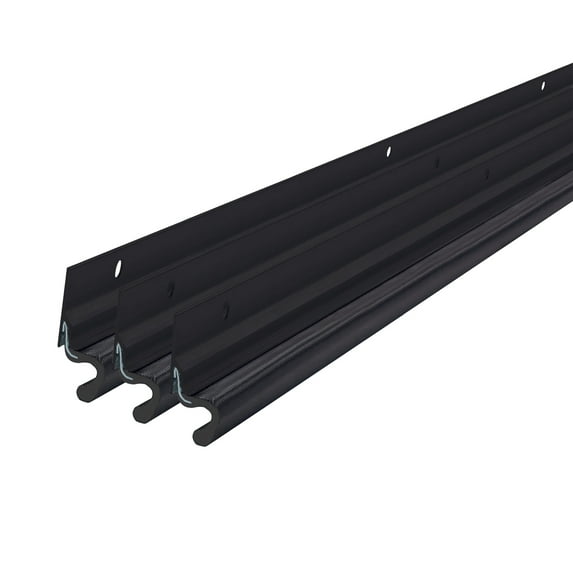 M-D Building Products 11828 Black Aluminum and Vinyl-coated Foam Heavy-duty Screw-on Top and Sides Door Seal Kit