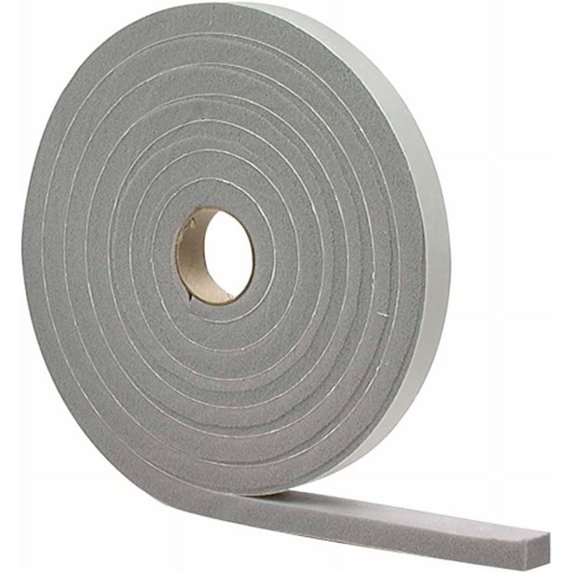 M-D Building Products 2733 M-D 0 High Density Closed Cell Self-Adhesive Foam Tape, 17 Ft L X 3/8 in W 3/16 in T, PVC, 1 Pack, White