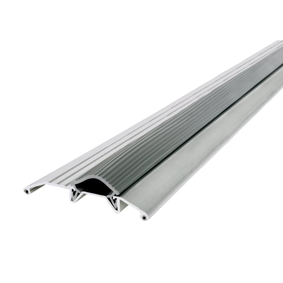 M-D Building Products 08086 3-3/4 in. x 3/4 in. x 32 in. Silver Aluminum and Vinyl Heavy-Duty Low-Profile Threshold