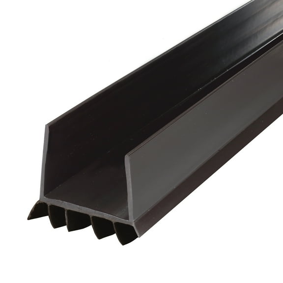 M-D Building Products 43337 36 in. Brown Vinyl CINCH® U-Shape Slide-On Under Door Seal