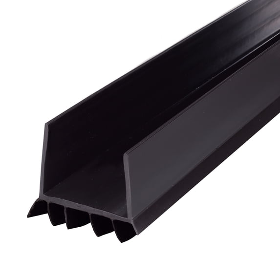 M-D Building Products 43339 36 in. Black Vinyl CINCH® U-Shape Slide-On Under Door Seal