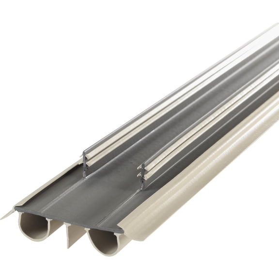 M-D Building Products Replacement Door Bottom - Vinyl Conceal Kerf Channel - 35-3/4 In, Beige  Residential Use, Standard Application