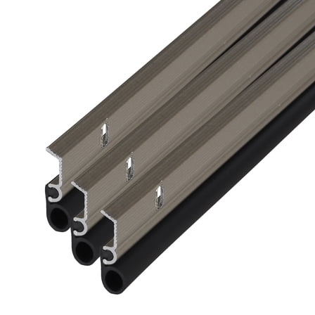 M-D Building Products 49002 Satin Nickel Aluminum and Vinyl Screw-on Top and Sides Door Seal Kit